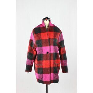 PARKHURST Outdoor Edition Briar Check Acrylic Blend Cocoon Jacket Coat, Size M